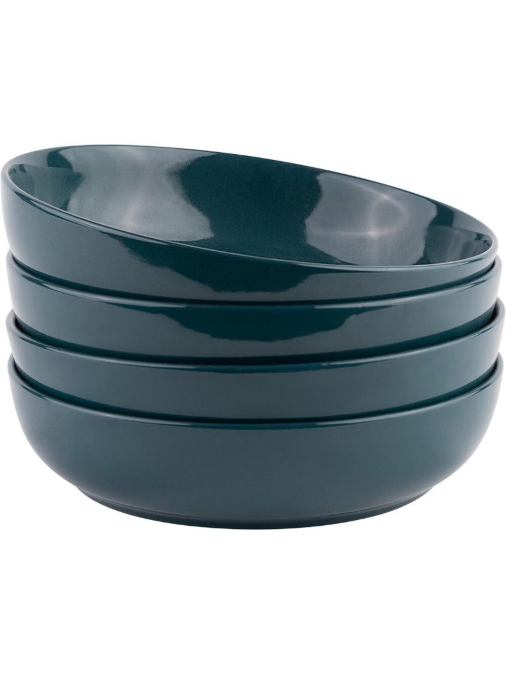 Set of 4 Dark Teal Pasta Bowls for Soups & Salads - 40 oz, Stylish & Durable